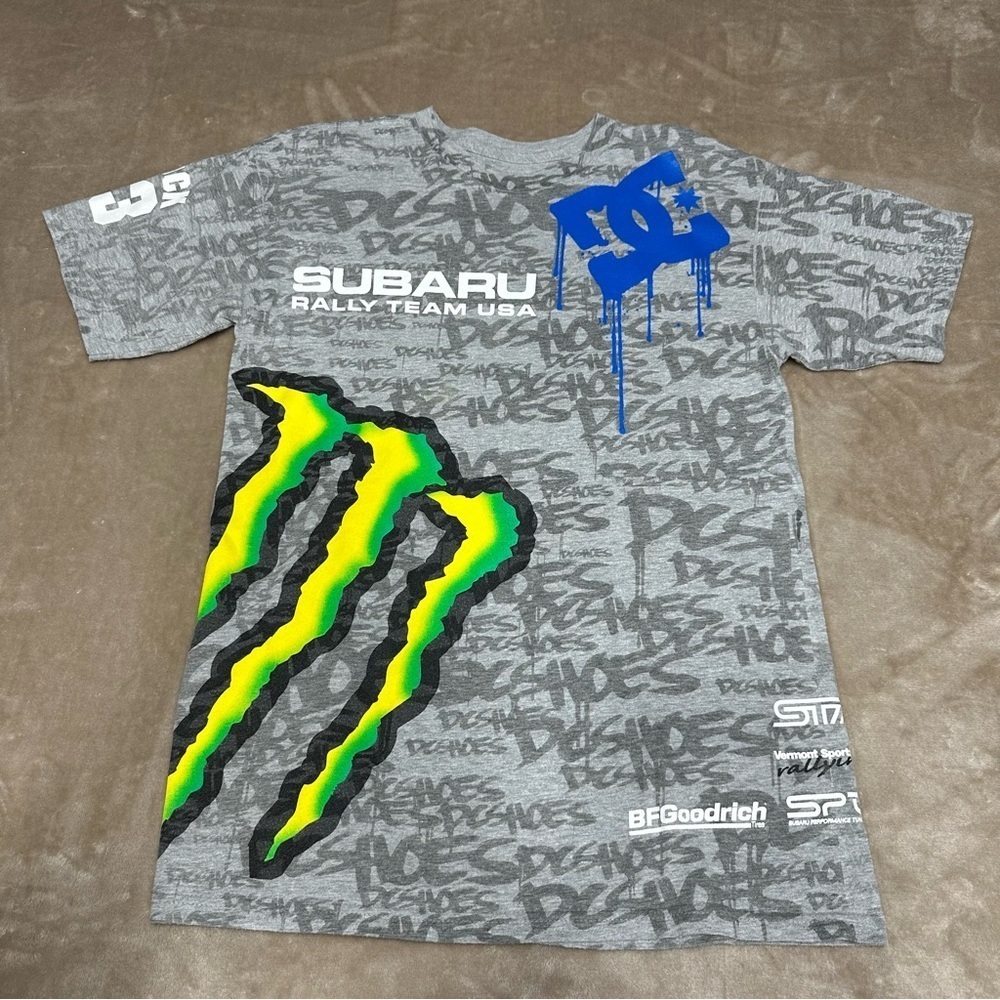 DC Subaru Rally Team Shirt Monster Energy Ken Block #43 Men’s Gray Medium